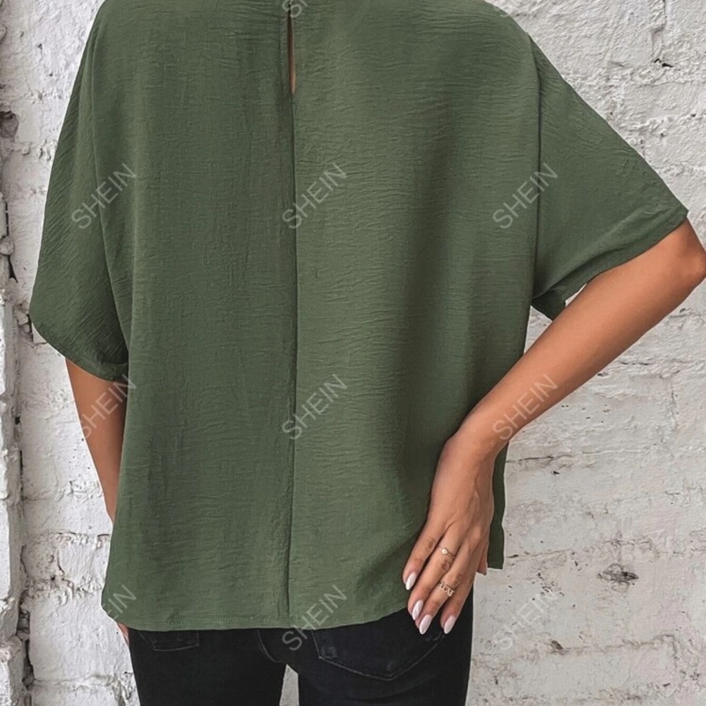 batwing knot tie blouse